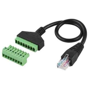 RJ45 Male Plug to 8 Pin Pluggable Terminals Solder-free USB Connector Solderless Connection Adapter Cable, Length: 30cm