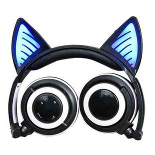 Foldable Wireless Bluetooth V4.2 Glowing Cat Ear Headphone Gaming Headset with LED Light & Mic, For iPhone, Galaxy, Huawei, Xiaomi, LG, HTC and Other Smart Phones(Black)