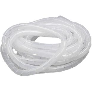 11m PE Spiral Pipes Wire Winding Organizer Tidy Tube, Nominal Diameter: 8mm(White)