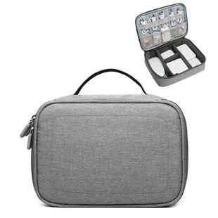 Multi-function Headphone Charger Data Cable Storage Bag, Single Layer Storage Bag, Size: 23x16x7cm(Grey)
