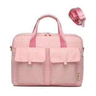 Laptop Bag Double Pocket Single Shoulder Bag, Size: 13.3 Inches (Pink)