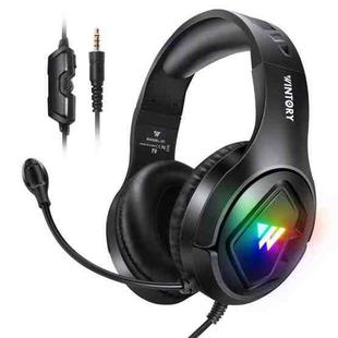 Wintory M1 USB + 3.5mm 4 Pin Adjustable RGB Light Gaming Headset with Mic (Black)