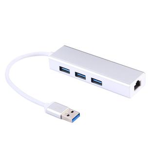 Aluminum Shell 3 USB3.0 Ports HUB + USB3.0 Gigabit Ethernet Adapter