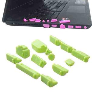 13 in 1 Universal Silicone Anti-Dust Plugs for Laptop(Green)