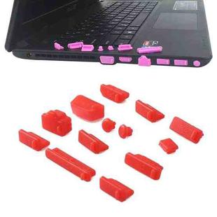 13 in 1 Universal Silicone Anti-Dust Plugs for Laptop(Red)
