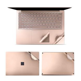 4 in 1 Notebook Shell Protective Film Sticker Set for Microsoft Surface Laptop 3 13.5 inch (Gold)