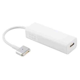 AnyWatt 85W USB-C / Type-C Female to 5 Pin MagSafe 2 Male T Head Series Charge Adapter Converter for MacBook Pro (White)