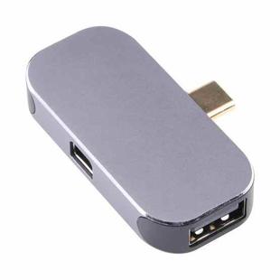 3 in 1 USB-C / Type-C Male to USB-C / Type-C Charging + USB + Mini DP Female Adapter