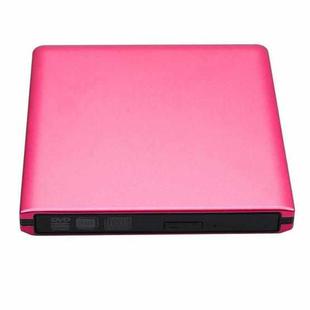 Aluminum Alloy External DVD Recorder USB3.0 Mobile External Desktop Laptop Optical Drive (Red)