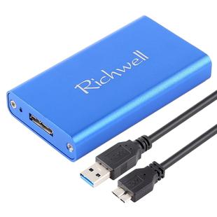 Richwell SSD R15-SSD-60GB 60GB 2.5 inch mSATA to USB3.0 Super-speed Interface Mobile Hard Disk Drive(Blue)