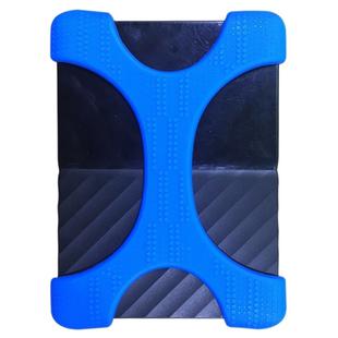 X Type 2.5 inch Portable Hard Drive Silicone Case for 2TB-4TB WD & SEAGATE & Toshiba Portable Hard Drive, without Hole (Blue)