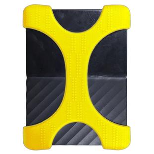X Type 2.5 inch Portable Hard Drive Silicone Case for 2TB-4TB WD & SEAGATE & Toshiba Portable Hard Drive, without Hole (Yellow)