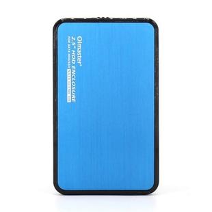 OImaster EB-2506U3 SATA USB 3.0 Interface Aluminum Panel HDD Enclosure for Laptops, Support Thickness: 7.0-12.5mm (Blue)