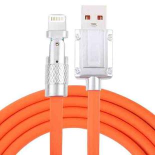 Mech Series 6A 120W USB to 8 Pin 180-degree Metal Plug Fast Charging Cable, Length: 1.2m(Orange)