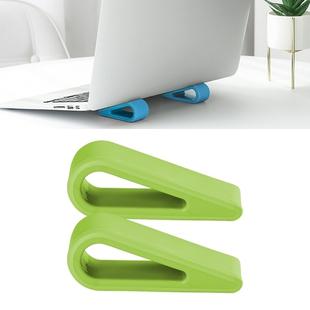 2 PCS Simple Notebook Computer Bracket Adjustable Height Increase Heat Dissipation Base Pad Holder (Green)