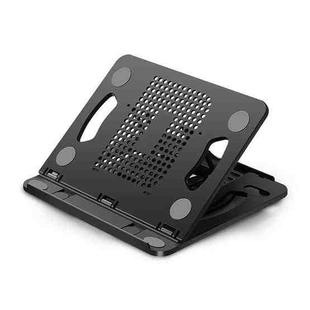 S6 Universal Rotatable Foldable 8-level Laptop Cooling Bracket with Handle (Black)