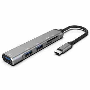 C-805 5 in 1 USB-C / Type-C to 3 USB 3.0 + TF / SD Card Reader Adapter