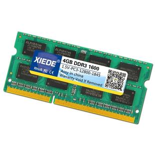 XIEDE DDR3 1600MHz 4GB Double-sided 16 Pieces of 256 Particles Memory RAM Module for Laptop