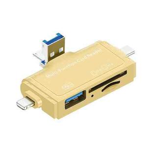 7 In 1 USB 2.0 Card Reader (Gold)