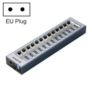 ORICO AT2U3-13AB-GY-BP 13 Ports USB 3.0 HUB with Individual Switches & Blue LED Indicator, EU Plug