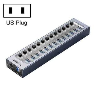 ORICO AT2U3-13AB-GY-BP 13 Ports USB 3.0 HUB with Individual Switches & Blue LED Indicator, US Plug