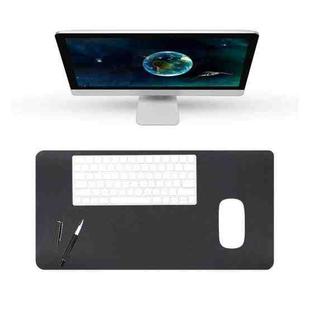 BUBM Multifunction Super Large Non-slip PU Leather Single-sided Mouse Pad Office Desk Mat, Size: 60 x 30cm(Black)