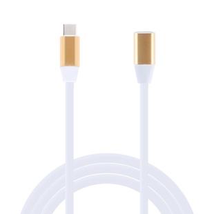 USB-C / Type-C Male to USB-C Female Aluminum Alloy Extender Extension Cable, Length: 1m(Gold)