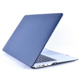 For MacBook Air 13.3 inch A1466 2012-2017 / A1369 2010-2012 Laptop PU Leather Paste Case (Dark Blue)