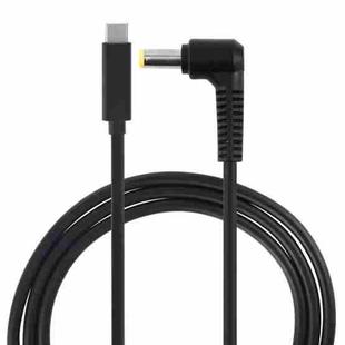 PD65W USB-C / Type-C Elbow to 5.5 x 2.5mm Laptop Power Charging Cable 1.5m (Black)