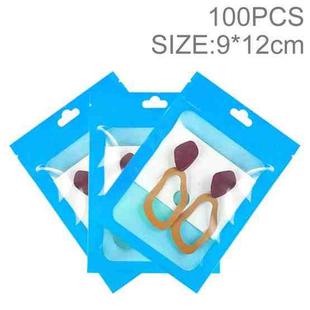 100pcs 9×12cm HD Transparent Window Phone Case Decoration Sealed Bag (Sky Blue)
