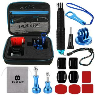 PULUZ 16 in 1 CNC Metal Accessories Combo Kits with EVA Case (Screws + Surface Mounts + Tripod Adapter + Extendable Pole Monopod + Storage Bag + Wrench) for GoPro Hero11 Black / HERO10 Black / GoPro HERO9 Black / HERO8 Black / HERO7 /6 /5 /5 Session /4 Session /4 /3+ /3 /2 /1, DJI Osmo Action and Other Action Cameras