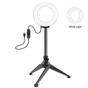 PULUZ 4.7 inch 12cm Ring Light + Desktop Tripod Selfie Stick Mount USB White Light LED Ring Selfie Beauty Vlogging Photography Video Lights Kits(Black)