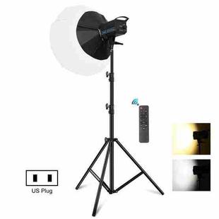 PULUZ 220V 150W 3200K-5600K Studio Video Light + 2.8m Light Holder + 65cm Foldable Lantern Softbox Photography Kit(US Plug)