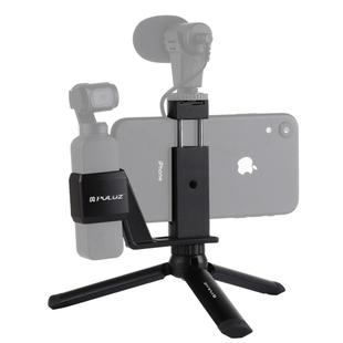 PULUZ Mini Metal Desktop Tripod Mount + Metal Phone Clamp Mount + Expansion Fixed Stand Bracket for DJI OSMO Pocket