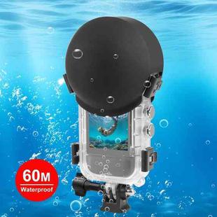 For Insta360 X5 PULUZ 60m Waterproof Sealed Diving Case with Silicone Lens Cover (Black)