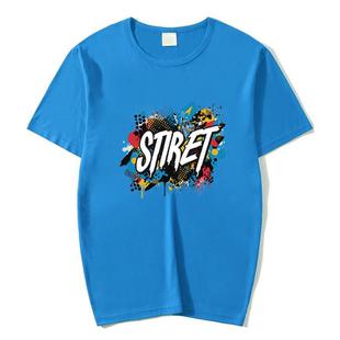 Round Neck Modal Short Sleeve T-shirt Custom Made Print On Your Demand, Size: S (Lake Blue)