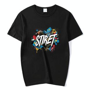 Round Neck Modal Short Sleeve T-shirt Custom Made Print On Your Demand, Size: XXL (Black)