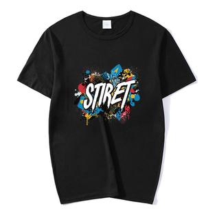 Round Neck Modal Short Sleeve T-shirt Custom Made Print On Your Demand, Size: XXXXXL (Black)