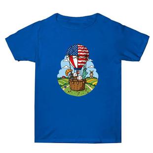 Summer Baggy Cotton Short Sleeve T-shirt Custom Made Print On Your Demand, Size: M (Blue-3)