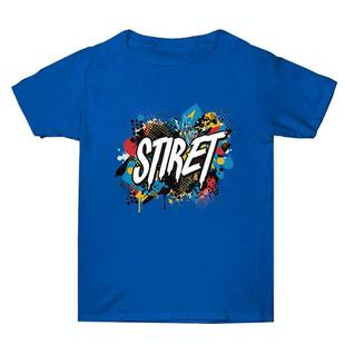 Summer Baggy Cotton Short Sleeve T-shirt Custom Made Print On Your Demand, Size: L (Blue-1)