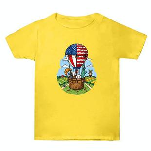 Summer Baggy Cotton Short Sleeve T-shirt Custom Made Print On Your Demand, Size: XXL (Yellow-3)