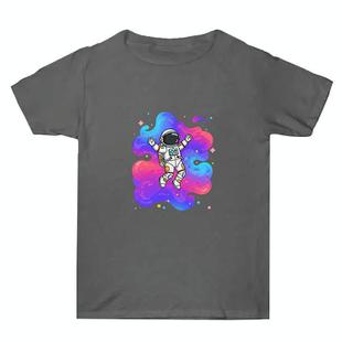 Summer Baggy Cotton Short Sleeve T-shirt Custom Made Print On Your Demand, Size: XXL (Dark Grey-4)