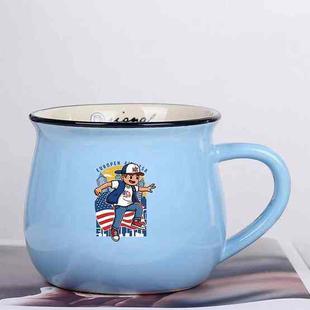 Boy Printed Ceramics Big Belly Mug Water Cup Print On Your Demand (Sky Blue)