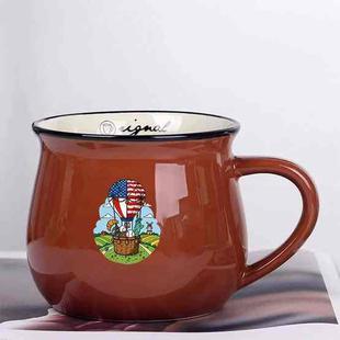 Balloon Printed Ceramics Big Belly Mug Water Cup Print On Your Demand (Coffee)