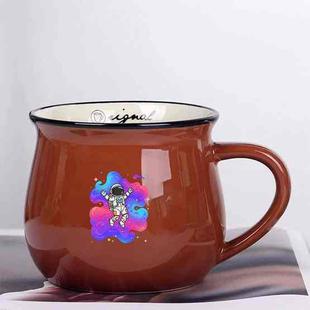 Astronaut Printed Ceramics Big Belly Mug Water Cup Print On Your Demand (Coffee)