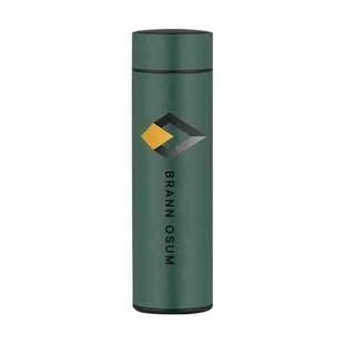 Smart Temperature Display Stainless Steel Thermos Cup Laser Print On Your Demand (Dark Green)