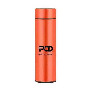 Smart Temperature Display Stainless Steel Thermos Cup Silkscreen Print On Your Demand (Orange)