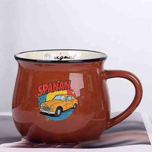 Car Printed Ceramics Big Belly Mug Water Cup Print On Your Demand (Coffee)