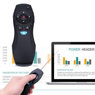 VIBOTON A3 Multimedia Presentation Remote PowerPoint Clicker Wireless Presenter Air Mouse, Control Distance: 10-15m(Black)