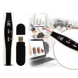 VIBOTON PP3000 2.4GHz Multimedia Presentation Remote PowerPoint Clicker Handheld Controller Flip Pen with USB Receiver, Control Distance: 20m(Black)